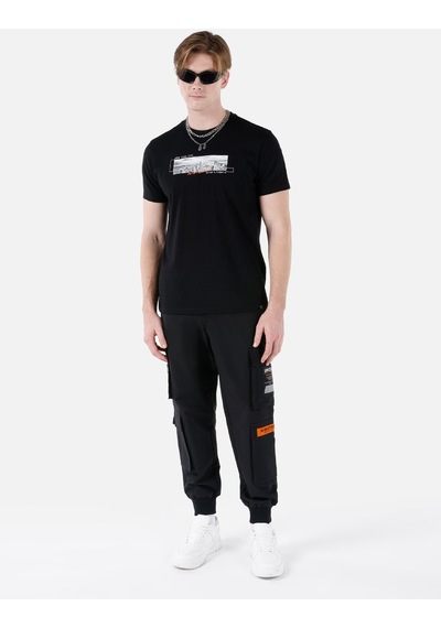 Colin's Colins Siyah Erkek Tshirt K.Kol Cl1067636 Q1.V2 Blk Siyah