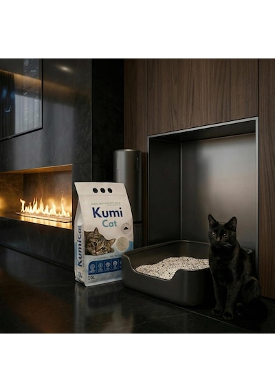 Eko-premium Aktif Karbonlu Topaklanan Tozsuz Bentonit Kedi Kumu 5 L