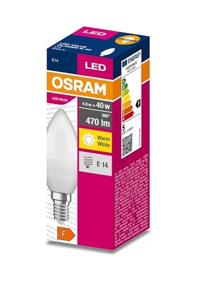 Lu Value B40 4.9w 827 2700k Sarı Renk E14 Mum Led Ampul Diğer