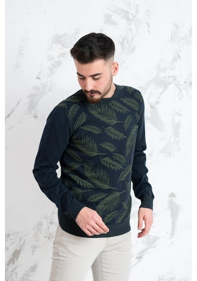 San&Fa Regular Fit Desenli Erkek Triko Kazak