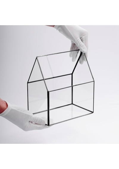 23x20x12cm Siyah Geometrik Teraryum Cam Fanus Takı Aksesuar Çikolata Kutusu Diğer