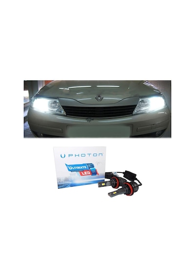 Renault Laguna 2 Led Xenon Uzun Far Ampulü H1 Ultimate 9500 Lumens Yeni Seri Beyaz 2002-2008