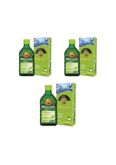 Möller's Omega 3 Elma Aromalı Balık Yağı 3 x 250 ML