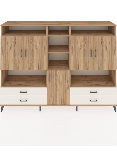 Hyperion Dolap 12 Raflı 4 Çekmeceli 5 Kapaklı 220x44x163 Çam-çam/ Çam-çam/aytaşı Hyperion Dolap 12 Raflı 4 Çekmeceli 5 Kapaklı 220x44x163 Çam-çam/ Çam-çam/aytaşı
