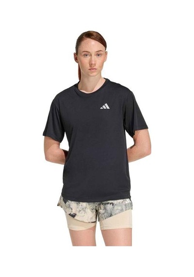 Adidas Running Essentials Kadın Siyah Yuvarlak Yaka Tişört Siyah