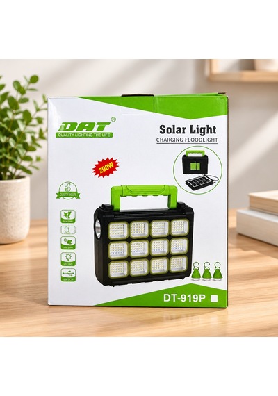 200w Usb Şarjlı Solar Projektör Çok Renkli
