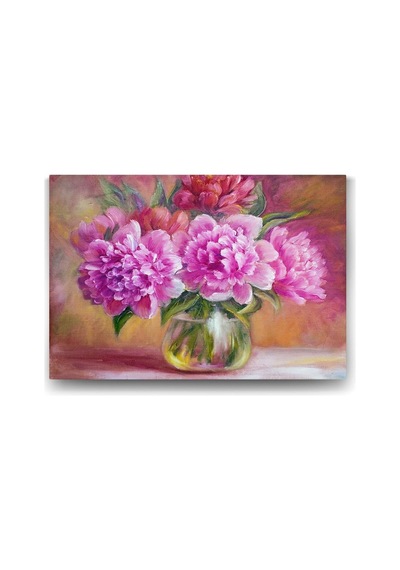 Şakayık Tablosu - 100x70cm Çok Renkli