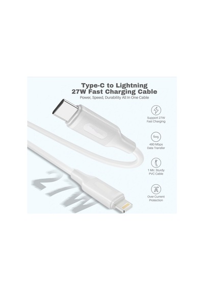 Td-ca92 Type C To Lightning Pd 27w Fast Charging Cable Hızlı Şarj Kablosu Usb C To İos Uyumlu  1 Metre Kablo