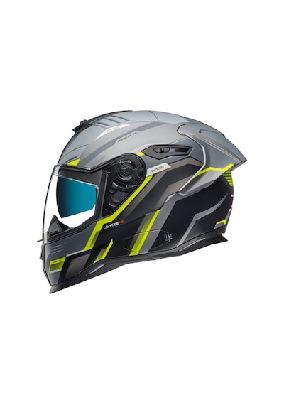 Nexx Sx.100R Gridline Kask Mat Gri-Neon Sarı