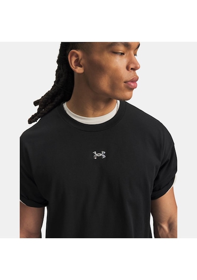 Under Armour Ua M Hwt Metal Logo Ss Erkek T-shirt 6013618-008 Siyah