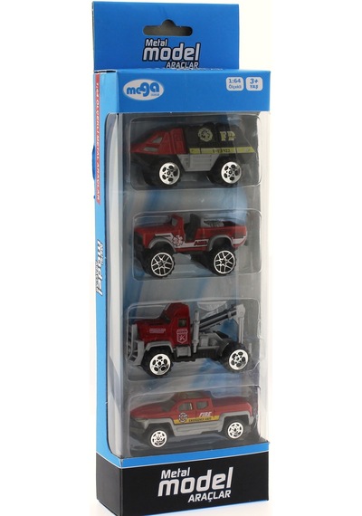 4'lü Die Cast İtfaiye Seti