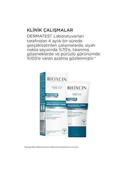Bioxcin Acnium Sebum  Nemlendirci Krem 50 Ml - Salisilik Asit Çay Ağacı Yağı Niasinamid