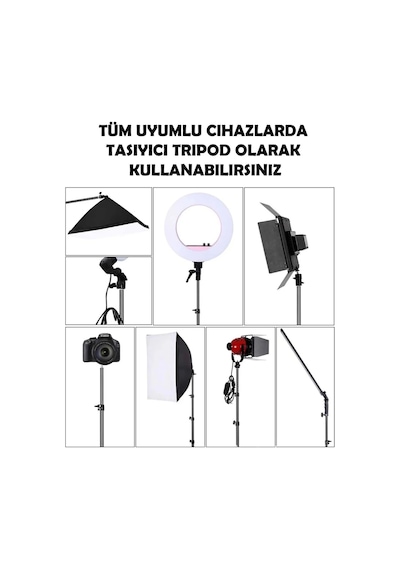 Taşınabilir Projeksiyon Cihazları Ve Selfie Kullanım İçin Üç Ayaklı Tripod 2.10 Metre