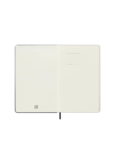 Moleskine 12 Ay Haftalık Ajanda L Boy 13x21 Cm Sert Kapak Siyah Siyah