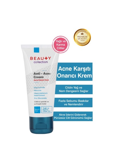 Beauty Collection Acne Karşıtı Onarıcı Krem 50 Ml