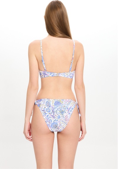 Toosalty Kadın Şal Desen Dokulu Geniş Üçgen Bikini Takımı 25sw013st Çok Renkli