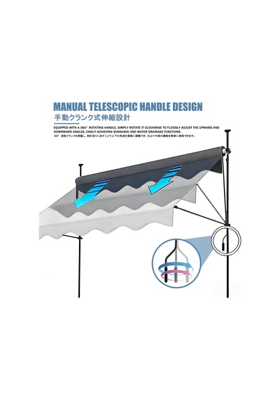Manuel Krank Tutuculu Bu Geri Çekilebilir Teras Tentesi Bahçeler Ve Balkonlar İçin İdealdir 400 Cm/155 İnç Dayanıkl Çok Renkli Manuel Krank Tutuculu Bu Geri Çekilebilir Teras Tentesi Bahçeler Ve Balkonlar İçin İdealdir 400 Cm/155 İnç Dayanıkl Çok Renkli
