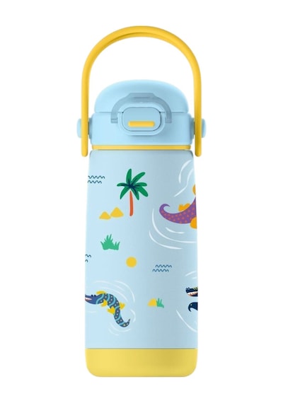 Sipnjoy - Sipsquad Plus Çocuk Su Termosu 480 Ml - Snappy Croc Sanppy Croc