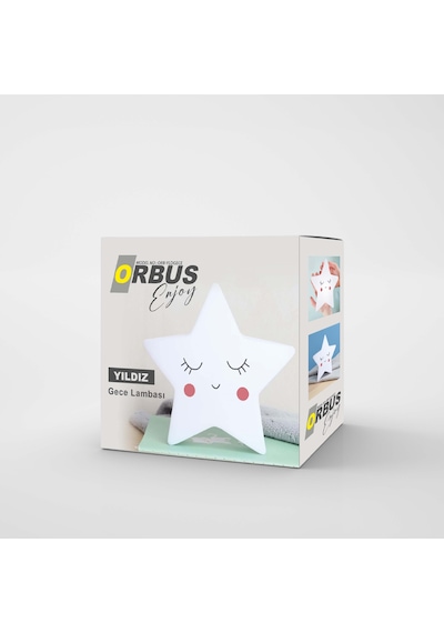 Orbus Silikon Led Işıklı Yıldız Gece Lambası Beyaz Beyaz - Beyaz