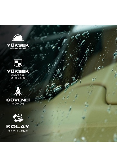 Nasiol Glasshield Wipe On Araç Nano Yağmur Kaydırıcı Ve Su İtici Mendil 1 Yıl Etkili Cam Bakımı, Cam Yüzey Ya