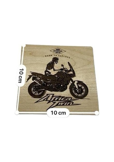 Dalyan Ahşap Africa Twin Kare Bardak Altlığı Bej - Siyah
