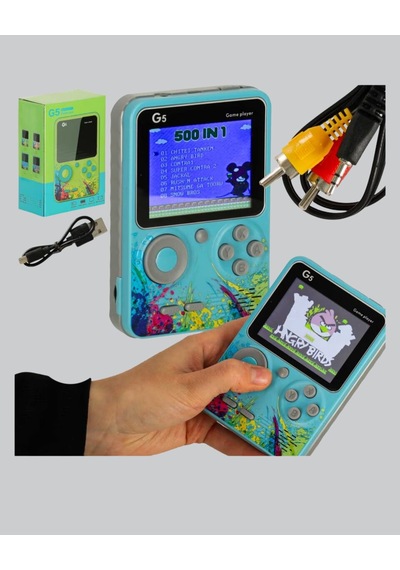 G5 Taşınabilir Retro Game Box 500 Oyunlu Şarjlı Mini Oyun Konsolu Mh-hs4465-0424