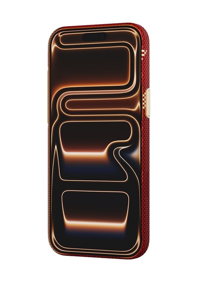 İphone 17 Pro Max Uyumlu Kılıf M-safe Özellikli Raptic Aramid Skin Chivalry Serisi Kapak Kırmızı