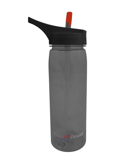 Tritan Plastik Termos, 0.75 Lt, Siyah Acı Kahverengi