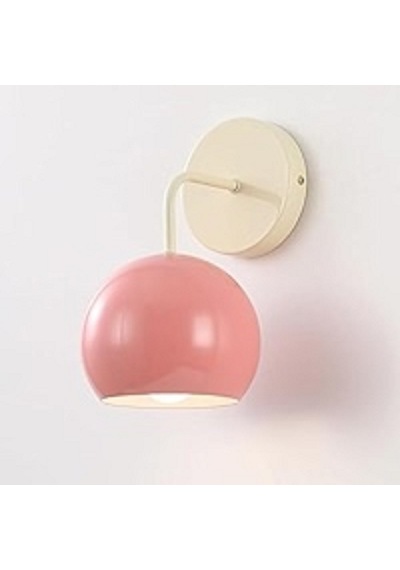 Riolight Retro,vintage,rustik 1xe27 Duylu Duvar Metal Aplik Açık Pembe