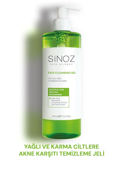 Sinoz Yağlı ve Karma Ciltler için Sebum  Yüz Temizleme Jeli 400 ﻿ML