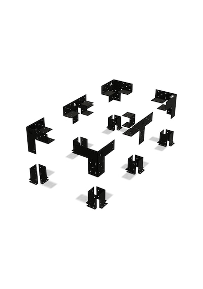 Pergola Braket Seti Ahşap Pergola Metal Bağlantı Aparatları 6 Ayaklı Kahverengi