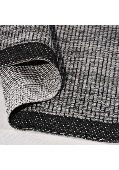 Bespoky Geometrik Modern Salon Halısı Makine Dokuma No As01 Gri - Antrasit Gri