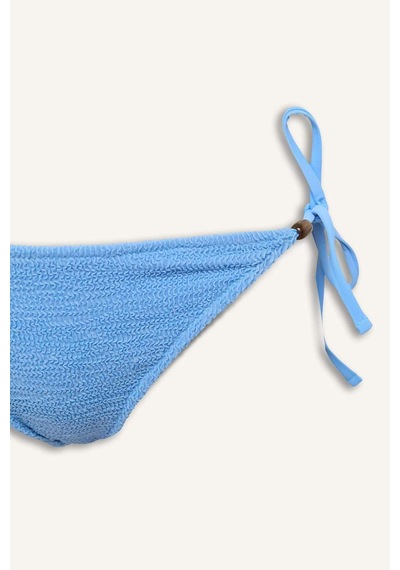 Defacto Regular Fıt Kırışık Dokulu Mavi Bikini Alt E0208ax26smbe552 Mavi-be552