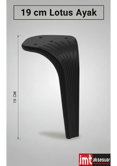 Lotus Koltuk Yatak Odası Tv Ünitesi Konsol Ve Sehpa Ayağı 19 Cm Siyah Siyah