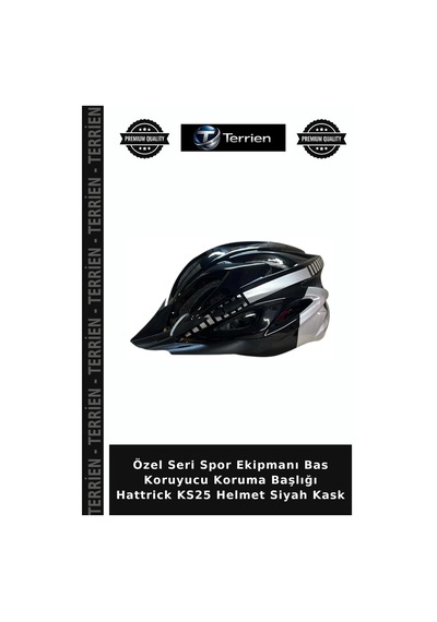 Özel Seri Spor Ekipmanı Bas Koruyucu Koruma Başlığı Hattrick Ks25 Helmet Siyah Kask