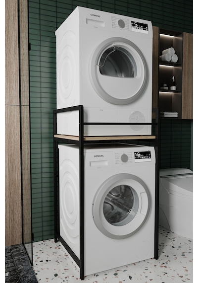 Sundra Banyo Çamaşır ve Kurutma Makinesi Dolabı Meşe