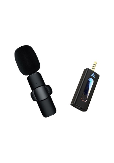 3.5mm Girişli Kablosuz Yaka Mikrofonu Wireless Aux Giriş Kamera Araç Hoparlör Telefon