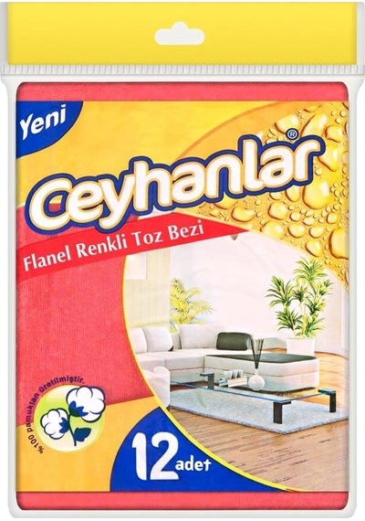 Ceyhanlar Flanel Toz Bezi 12'li Çok Renkli