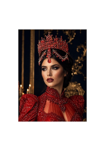 Hürrem Sultan Tacı Gelin Tacı Kına,söz,nişan,after Taç Kırmızı - 889279236 Kırmızı