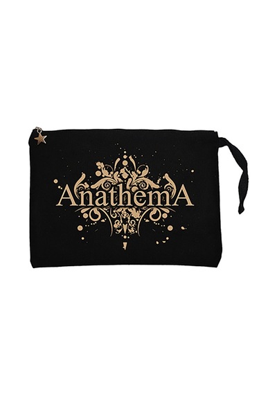 Anathema Design Siyah Clutch Astarlı Cüzdan / El Çantası Siyah