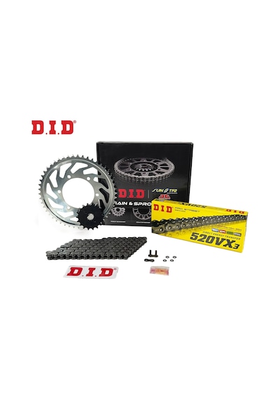 Dıd Zincir Dişli Seti Yamaha Xt X 660 Cc 2004-2009 / Zincir : Dıd-520vx3 Çelik -110 / Dişli: Sunstar 15t - Jt 45t