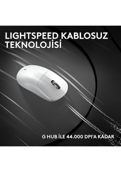 Logitech G Pro X Superlıght 2c Hafif Hero 2 Sensör 32.000 Dpı Lıghtspeed Kablosuz Oyuncu Mouse - Beyaz 910-007539