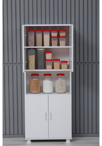 Sehpol 4 Kapaklı 5 Raflı Çok Amaçlı Mutfak Dolabı 59 X 30 X 150 Cm Parlak Beyaz Sehpol 4 Kapaklı 5 Raflı Çok Amaçlı Mutfak Dolabı 59 X 30 X 150 Cm Parlak Beyaz