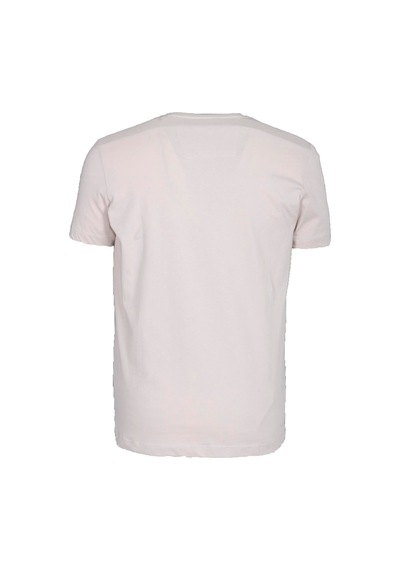 Erkek Tişört Bisiklet Yaka Bej Slim Fit Baskılı T-shirt Ncs Jeans 1228-bej Bej