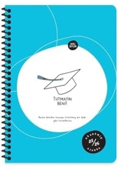 A5 Spiralli Akademik Ajanda - Tutmayın Beni 103 Ivory