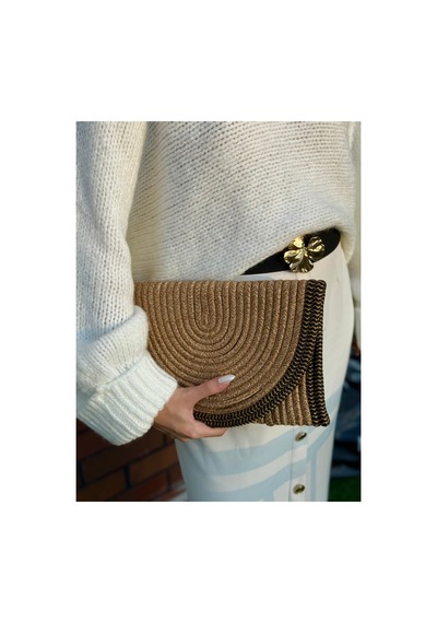 Aylakaya Tress Clutch Bej Bej