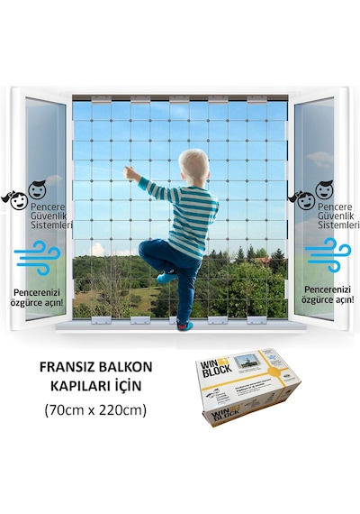 FRANSIZ BALKON KAPISI - WINBLOCK Çocuklar için Pencere Çelik Güve
