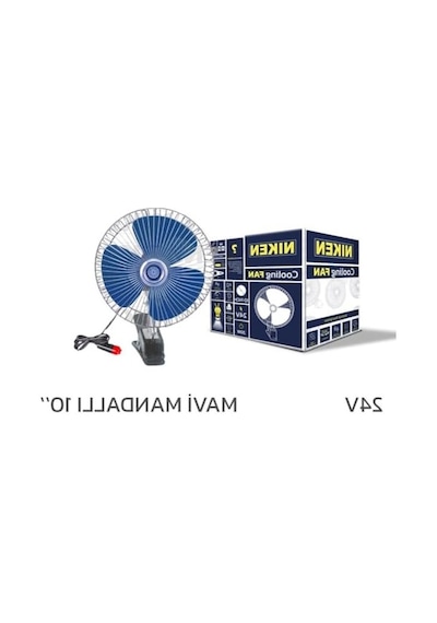 24v 10 İnç Mandallı Oto Vantilatör, Çakmak Girişli Kullanım İçin Pratik Ürün