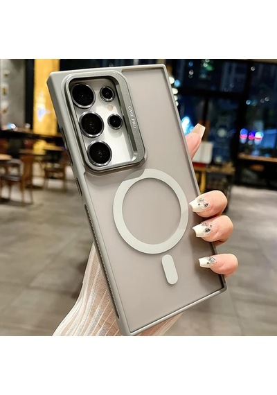 Galaxy S24 Plus İle Uyumlu Kamera Lens Aparatlı Stand Olabilen Magsafe İle Uyumlu Kamera Korumalı Şeffaf Full Color Magnetic Wireless Telefon Kılıfı Titanyum, Galaxy S24 Plus 6998 Galaxy S24 Plus İle Uyumlu Kamera Lens Aparatlı Stand Olabilen Magsafe İle Uyumlu Kamera Korumalı Şeffaf Full Color Magnetic Wireless Telefon Kılıfı Titanyum, Galaxy S24 Plus 6998
