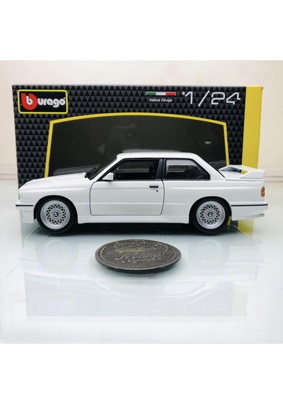 Yeni - New 1988 Bmw M3 E30 White 1:24 Ölçek Burago Marka